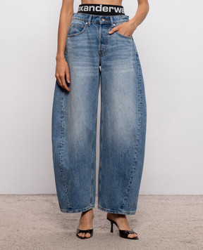 Alexander Wang Blue banana jeans with a frayed effect 4DC3264300