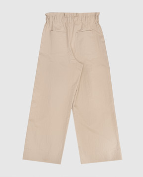 Brunello Cucinelli Children's brown pants with a monil chain B0F48P256A
