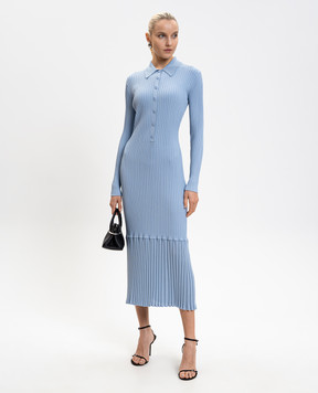 PROENZA SCHOULER Blue Luiza ribbed dress R2617345KY410