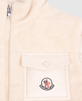 Moncler ENFANT Beige Merek Teddy down vest L29541A0004489BBG