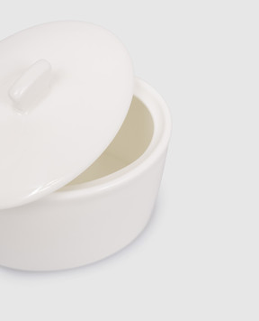 Geminiano Cozzi 1765 White porcelain sugar bowl with lid Positano JQCGP311000