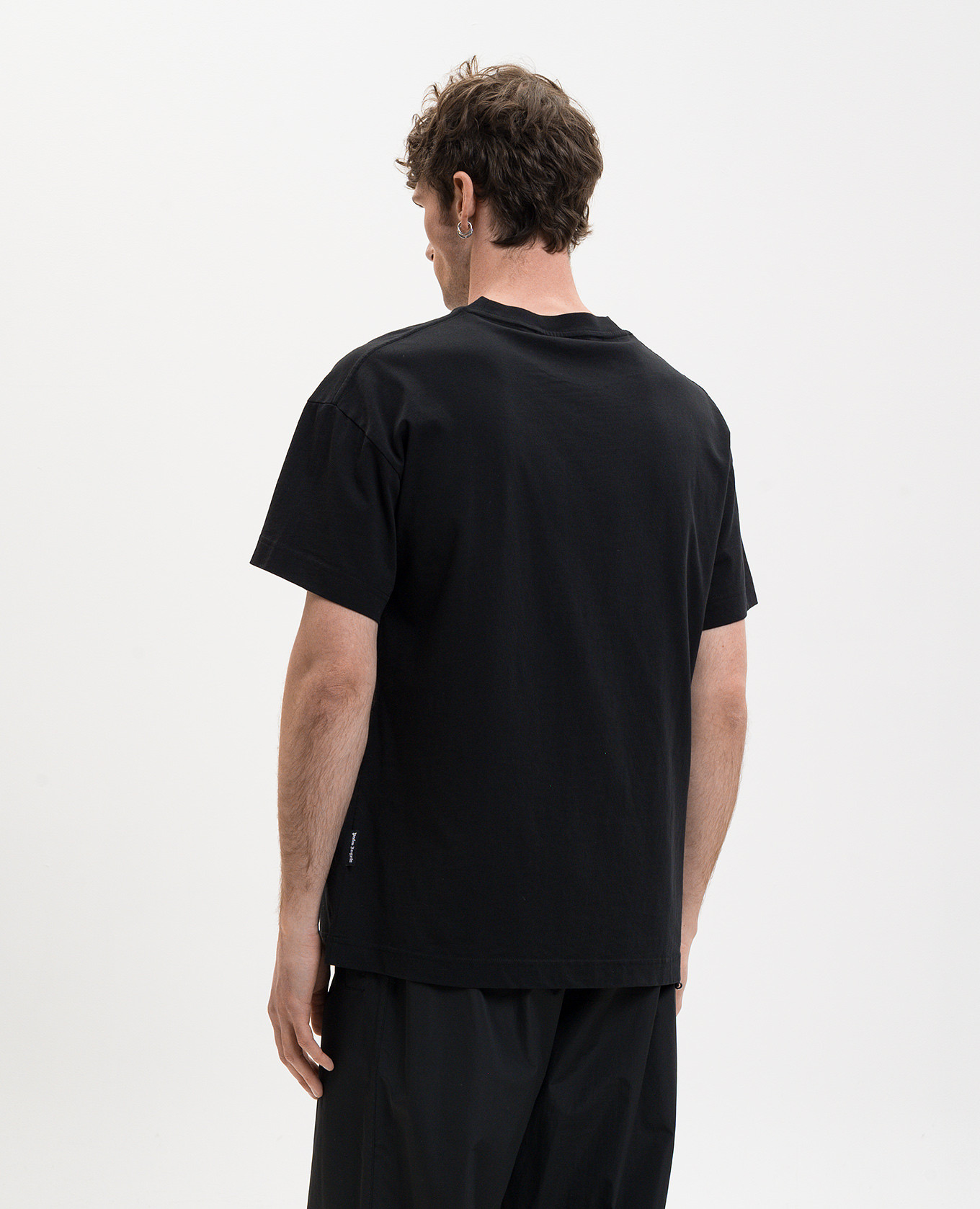 

Black T-shirt with contrast Skull print Palm Angels