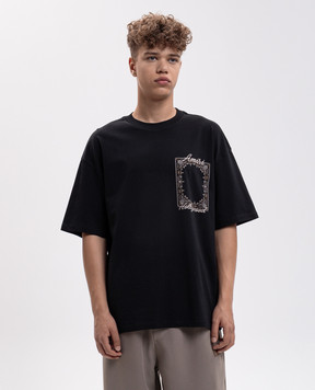 AMIRI Black T-shirt with branded print AM426JR004