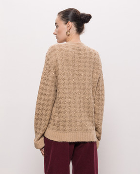 Twinset Brown patterned cardigan 262TP3360