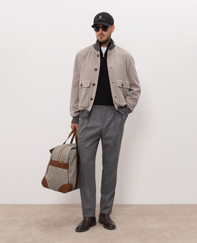 Brunello Cucinelli Gray wool pants M038PM5030
