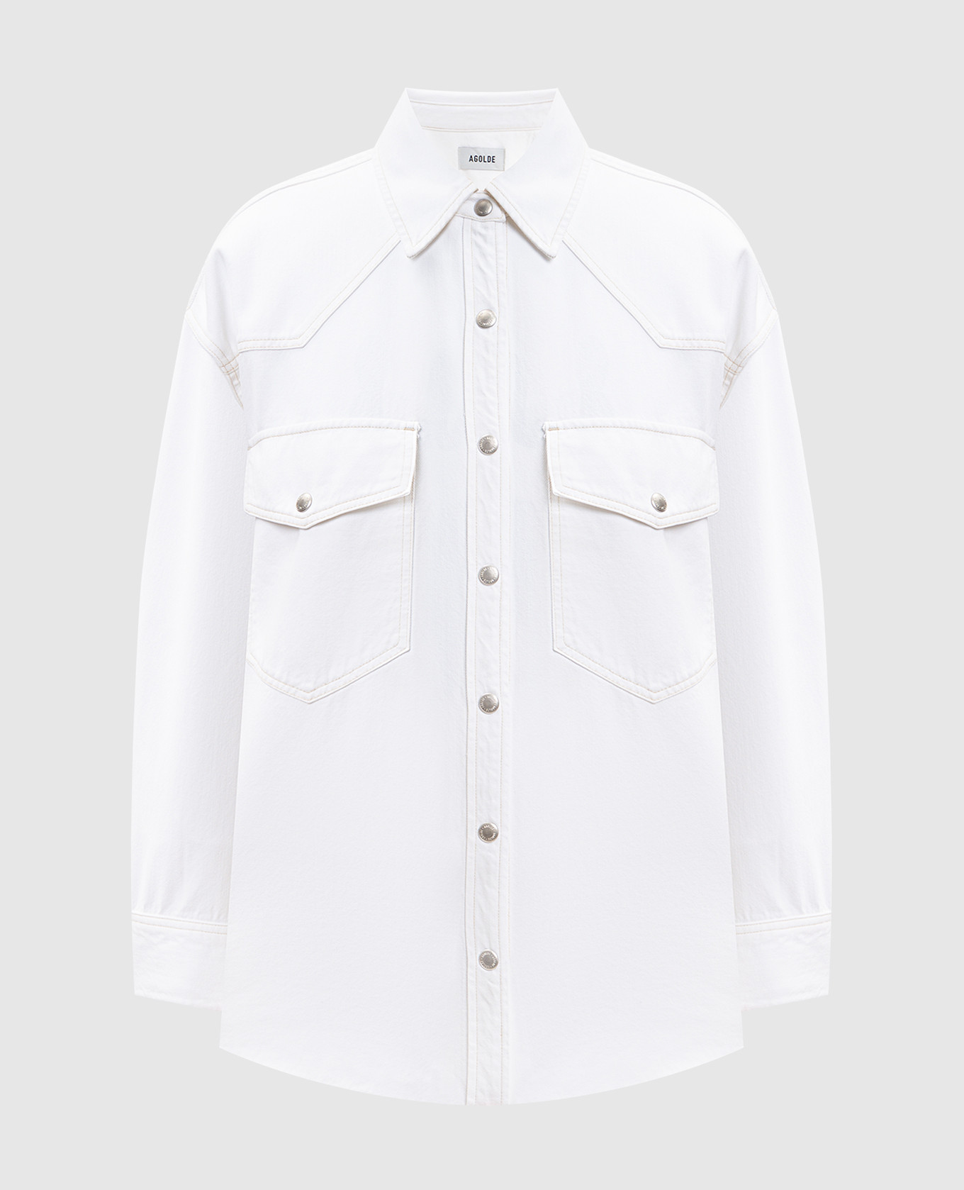 

Lotta white denim shirt AGOLDE