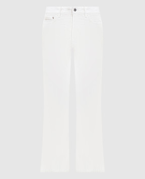 Toteme White flared jeans with logo patch 262WRB0367FB0083