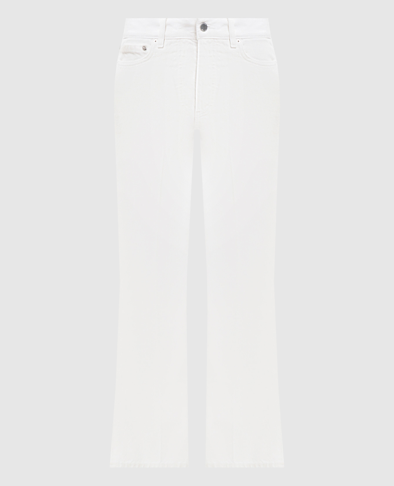 

White flared jeans with logo patch Toteme