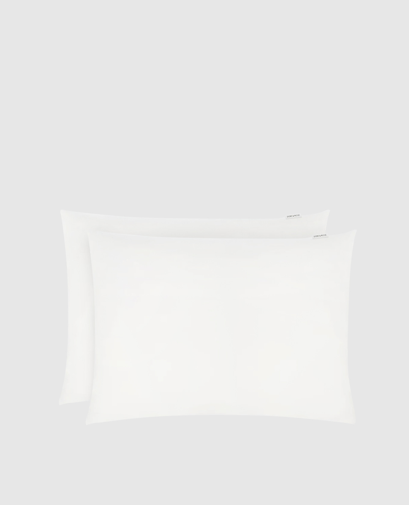 Set of ivory cooling pillowcases with patch