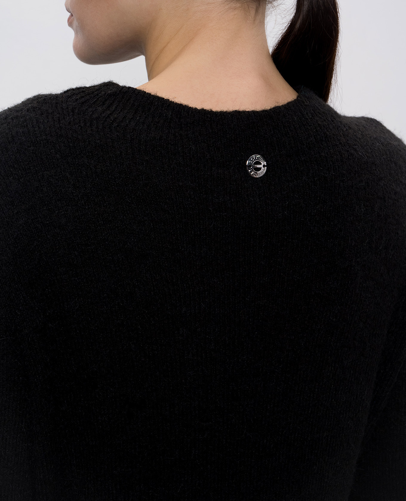 

Black wool dress with logo Twinset