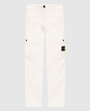 Stone Island Ivory cargo with logo patch L2S153100003S0A10