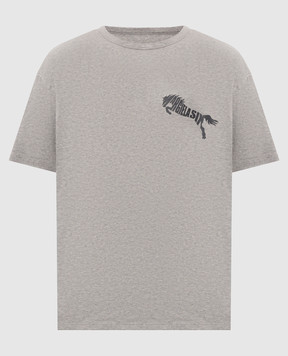 Maison Margiela MM6 Grey melange printed T-shirt SH2GC0049M20277