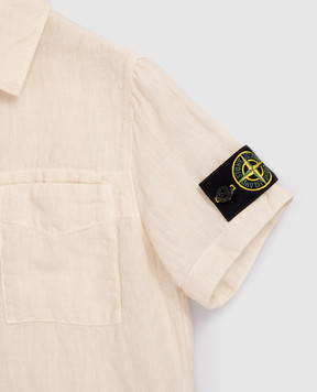 Stone Island Children's beige linen shirt L1S161100001S014514
