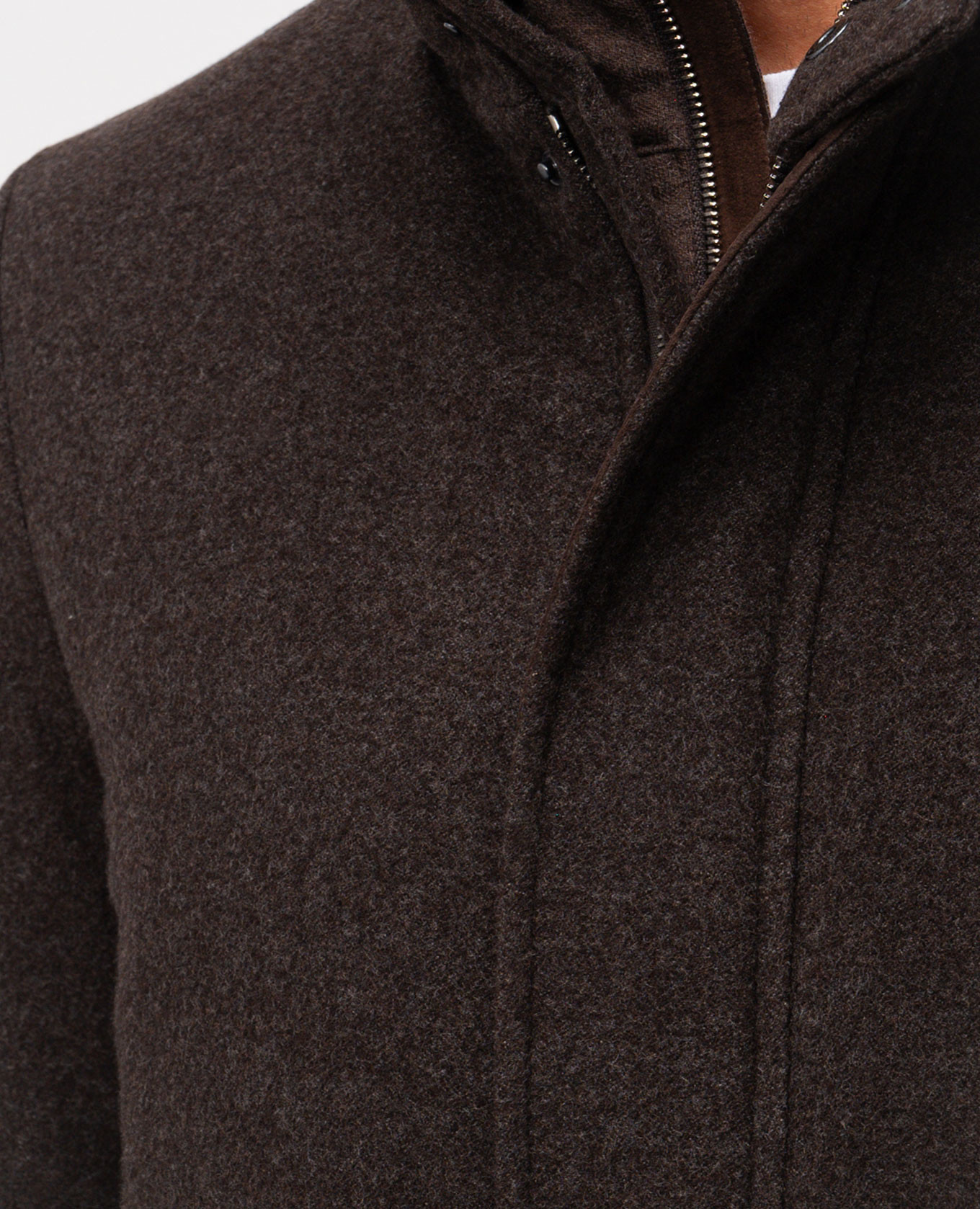 

Brown insulated wool jacket Doriani Cashmere