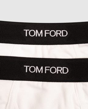 Tom Ford Set of white briefs with contrasting logo T4XC11040
