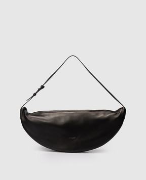 Marsell Volta Sand Black Leather Hobo Bag MB0479P050