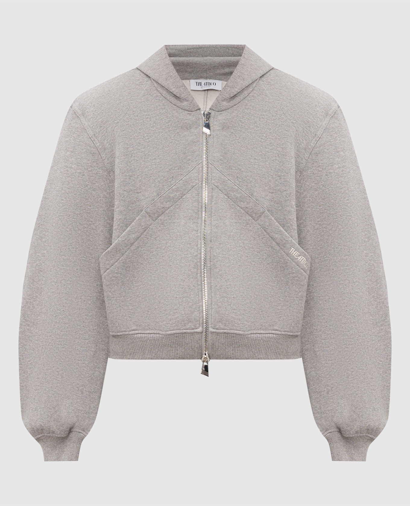 Graue gefütterte Sportjacke