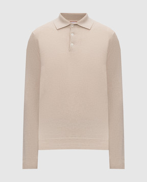 Brunello Cucinelli Beige cashmere polo shirt M2200295