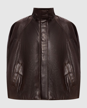Simkhai Jada brown leather cape jacket 5266070NO