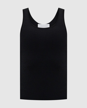 3.1 Phillip Lim Black ribbed top S24270098VCO