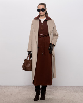 Max Mara Beige ARDEA wool coat with a smell MSTARDEA