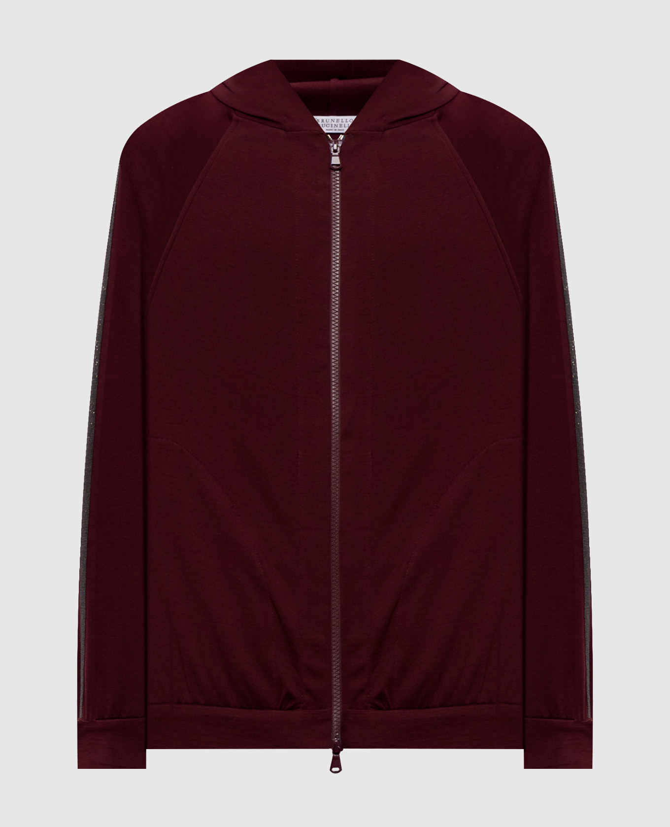 Burgundy sports jacket with silk