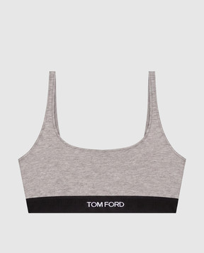 Tom Ford Gray top with logo BRJ016JEX011