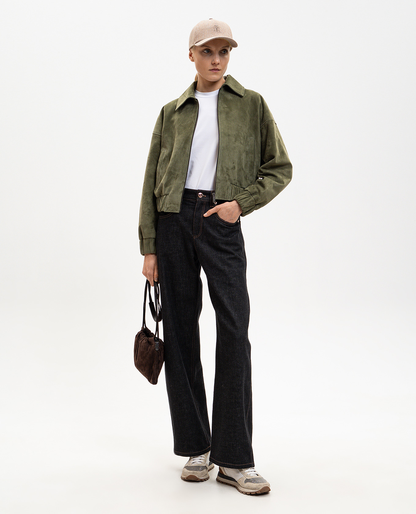 

White longsleeve with monil chain Brunello Cucinelli
