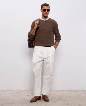 Brunello Cucinelli Brown linen jumper M2L707711