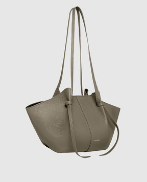 YUZEFI Mochi brown leather tote bag LARGEMOCHIPEBBLEGRAINLE