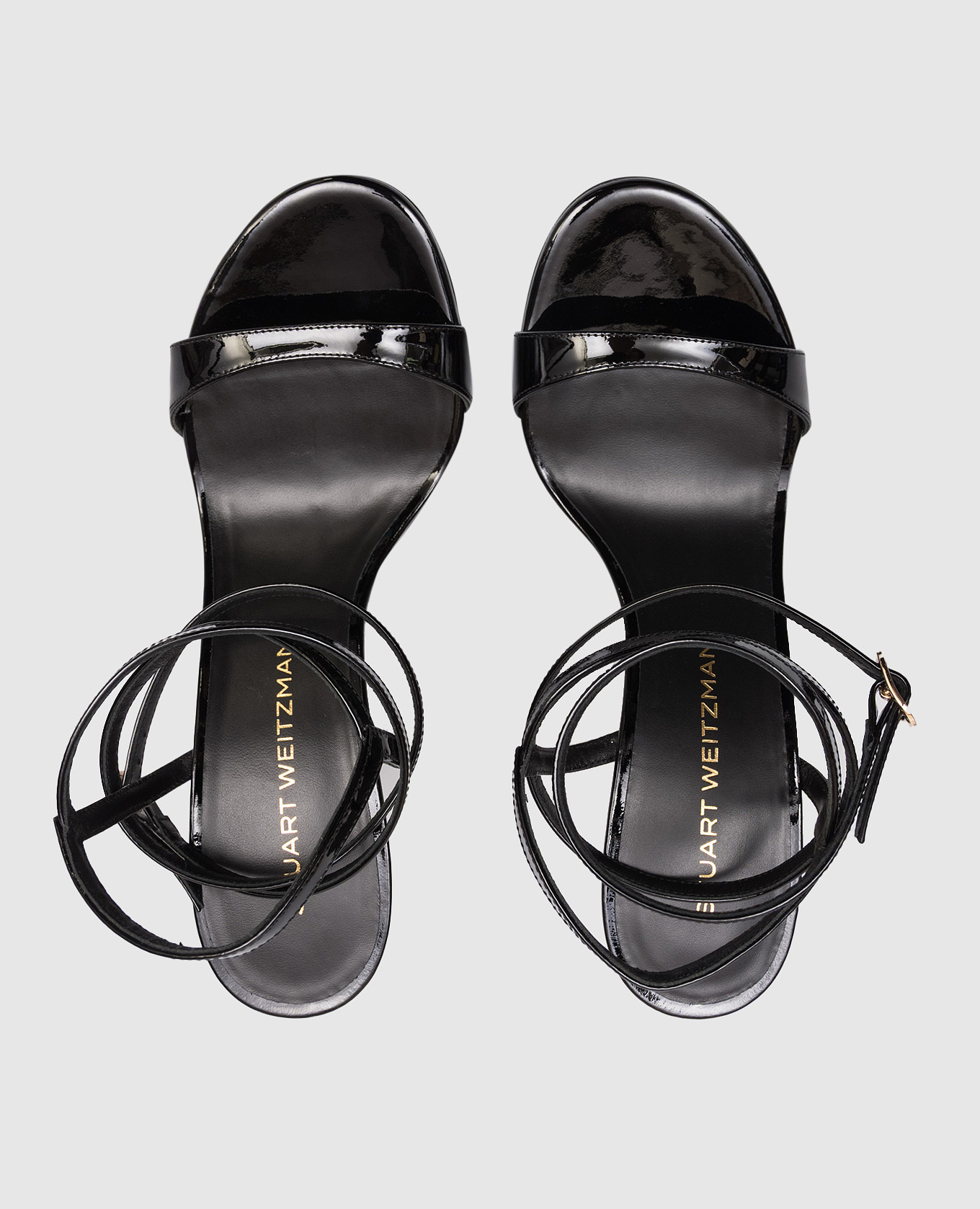 Nudistini black patent leather sandals Stuart Weitzman 4