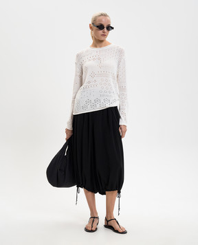 Y`S Yamamoto Black culottes with drawstrings YQP06500