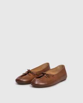 Marsell Girella brown leather ballet flats MW7072P010
