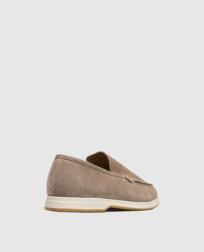 Enrico Mandelli Brown suede loafers 0YACHT7415