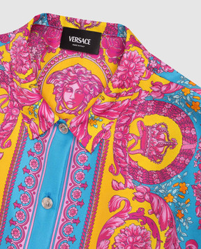 Versace Children's silk blouse with Electric Barocco print 10199581A16902