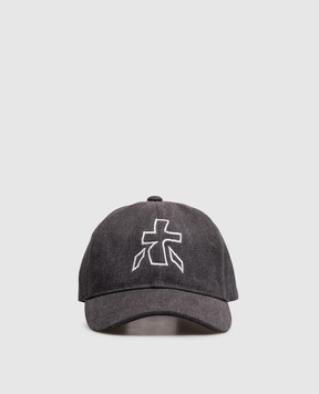 Premiata Gray cap with embroidered emblem BALL