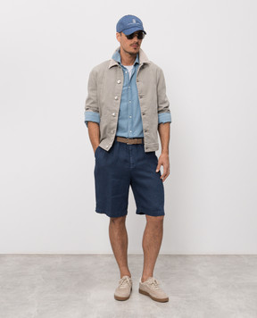 Brunello Cucinelli Khaki denim jacket M277P6911