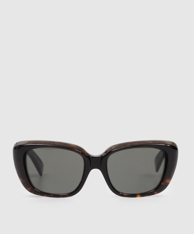 Braune Sonnenbrille mit Logodruck