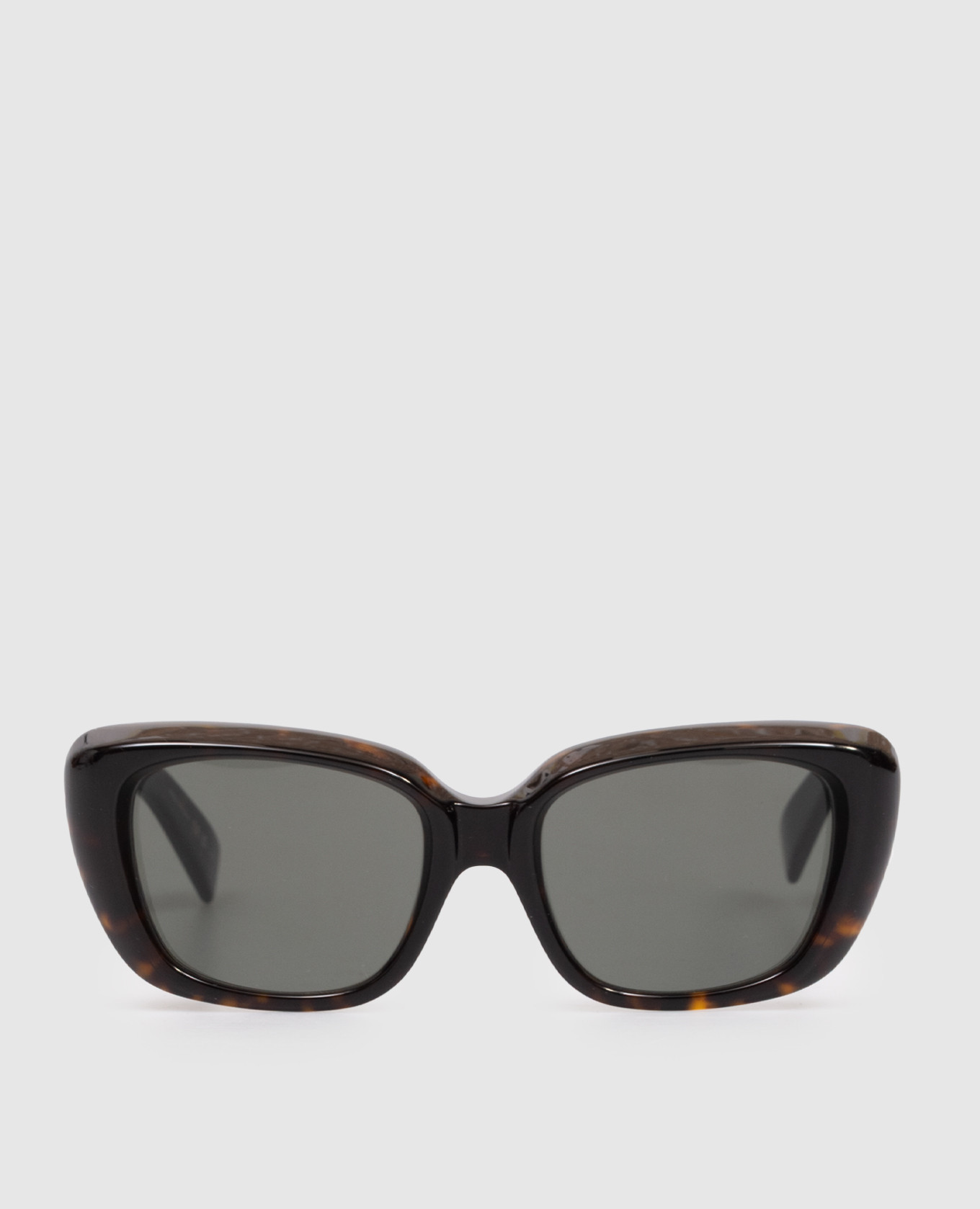 Brown sunglasses with logo print