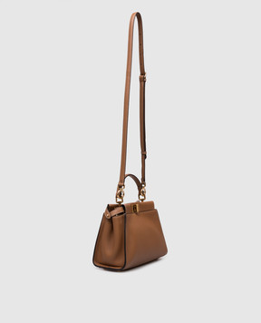Fendi Brown Peekaboo Mini Leather Bag 8BN244AWQ8