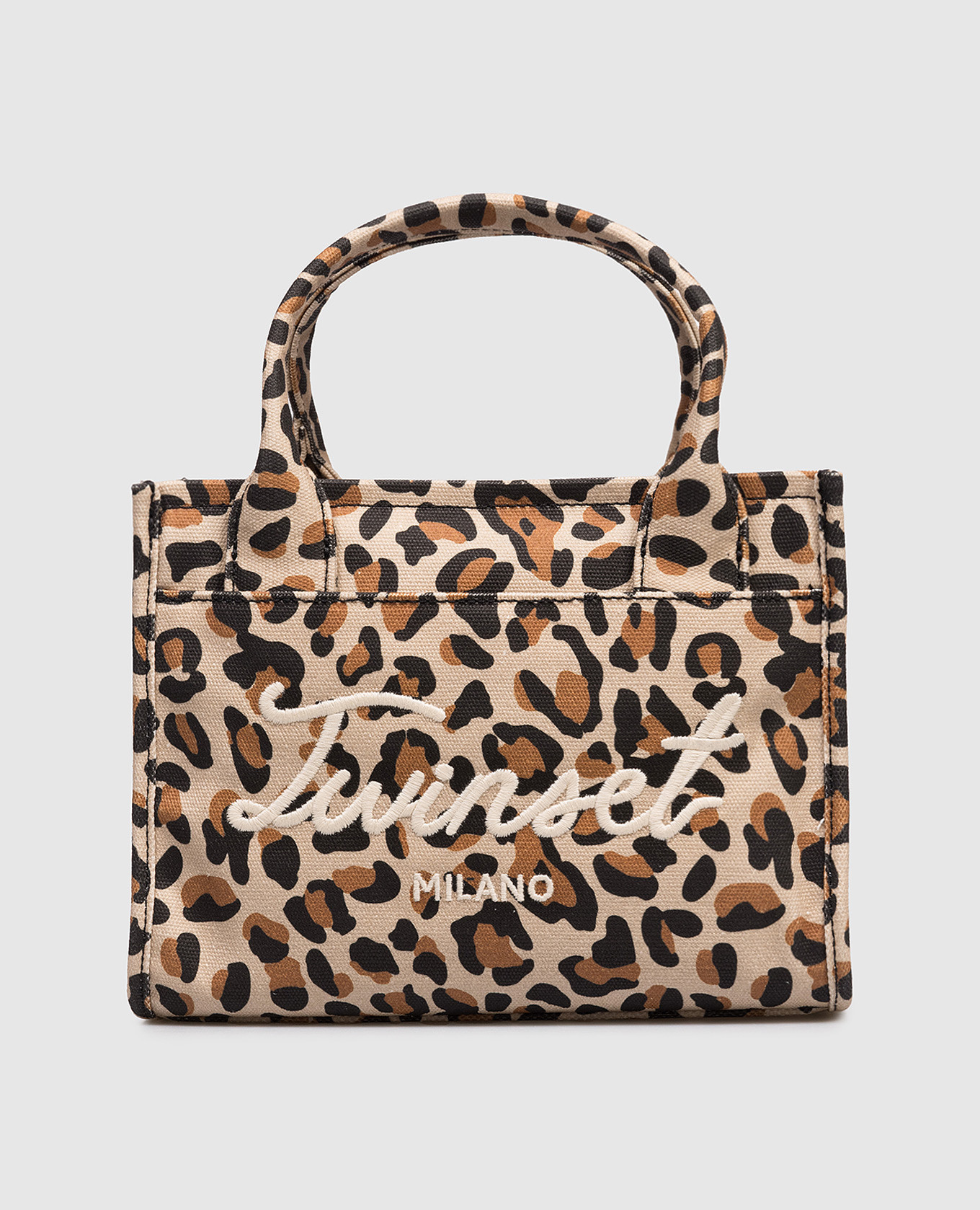 

Beige leopard print tote bag Twinset