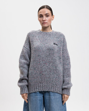 Alexander Wang Grey wool sweater with logo UKC4251028