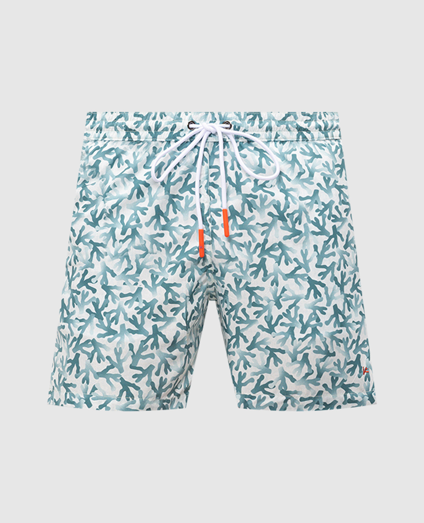 Green printed swim shorts