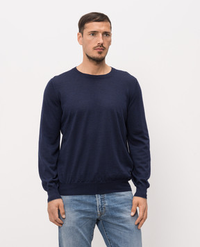 Brunello Cucinelli Blue wool and cashmere sweater M2400100