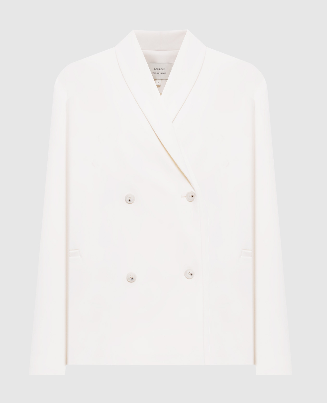 Beige double-breasted SANCIA wool jacket