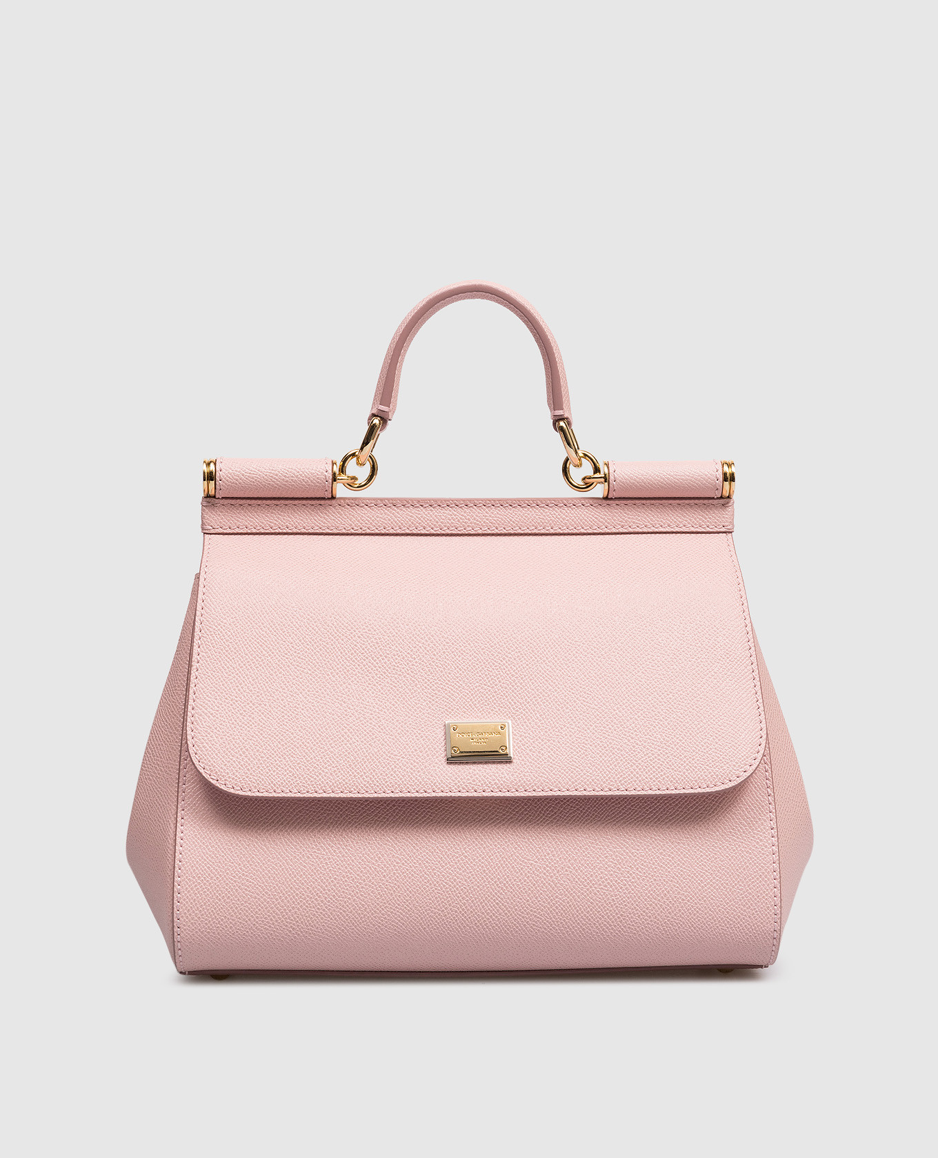 

Pink Sicily leather bag with logo Dolce&Gabbana