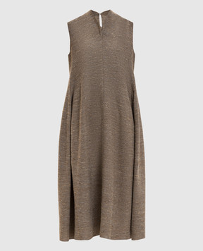 BOBOUTIC Brown dress with silk 5042