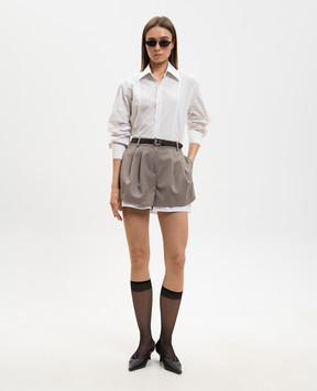 Juun.j Beige shorts with wool JW6125W01A