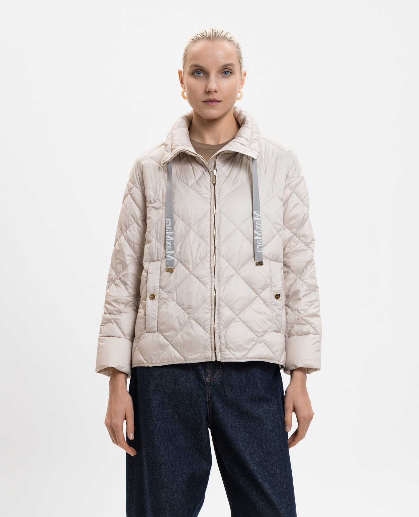 

Beige quilted down jacket MTCPISOFT Max Mara