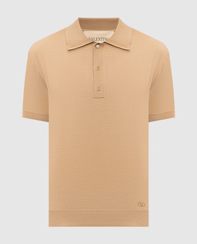 Valentino Beige wool polo shirt 9V3KP04VBH9